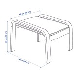 Birch Veneer/hillared Multicolor, Footstool